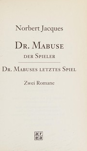 Cover of: Dr. Mabuse, der Spieler