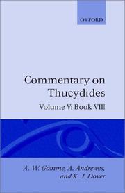Cover of: Commentary on Thucydides Volume 5. Book VIII by Gomme, A. W.