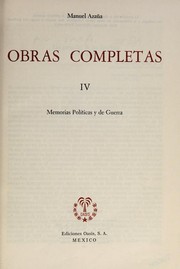 Obras completas, vol. 4 by Manuel Azaña
