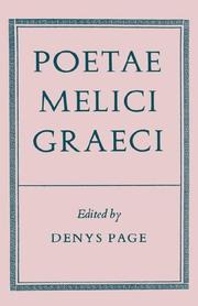 Cover of: Poetae Melici Graeci by Denys Page