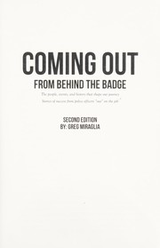 Cover of: Coming Out from Behind the Badge by Greg Miraglia
