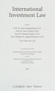 International investment law by Marc Bungenberg, Jörn Griebel, Stephan Hobe, August Reinisch, Yun-I Kim