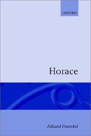 Cover of: Horace by Eduard Fraenkel