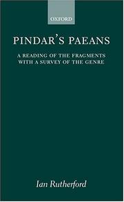 Cover of: Pindar's Paeans: A Reading of the Fragments with a Survey of the Genre