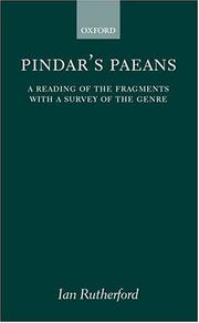 Cover of: Pindar's Paeans by Ian Rutherford