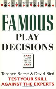 Cover of: Famous Play Decisions (Master Bridge Series)