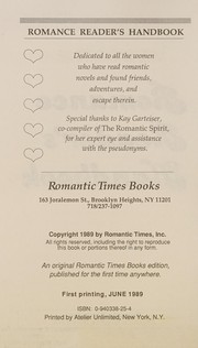 Cover of: Romance Reader's Handbook