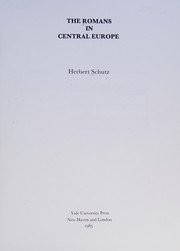 Cover of: The Romans in Central Europe by Herbert Schutz
