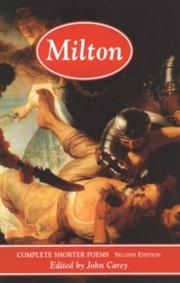 Cover of: John Milton: Complete Shorter Poems (2nd Edition)