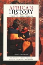 Cover of: African history: from earliest times to independence