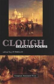 Cover of: Clough--selected poems by Arthur Hugh Clough