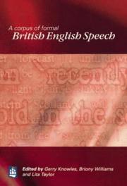Cover of: A Corpus of Formal British English Speech by 