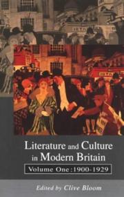 Cover of: Literature and culture in modern Britain