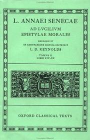 Cover of: Ad Lucilium Epistulae Morales: Volume II by Seneca the Younger, Seneca the Younger