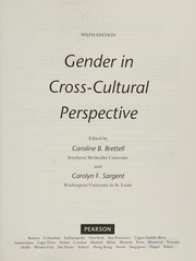 Cover of: Gender in cross-cultural perspective by Caroline Brettell, Carolyn Fishel Sargent