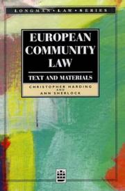 Cover of: European Community law: text and materials