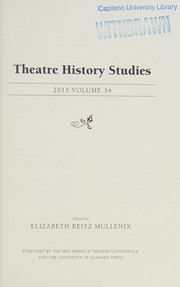 Cover of: Theatre History Studies 2015, Vol. 34