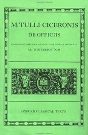 Cover of: M. Tulli Ciceronis De officiis by Cicero
