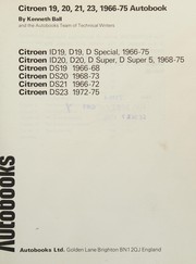 Citroen 19, 20, 21, 23 1966-75 autobook by Kenneth Ball