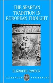 Cover of: The Spartan Tradition in European Thought