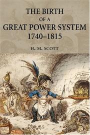 Cover of: The birth of a great power system, 1740-1815 by H. M. Scott