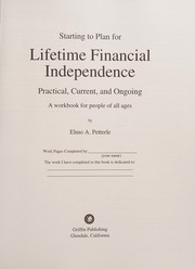 Cover of: Starting to Plan for Lifetime Financial Independence: Practical, Current, and Ongoing : A Workbook for People of All Ages