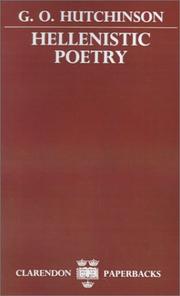 Cover of: Hellenistic Poetry by G. O. Hutchinson, G. O. Hutchinson