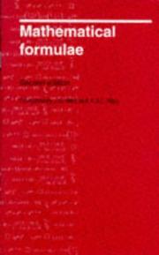 Cover of: Mathematical Formulae