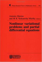 Cover of: Nonlinear variational problems and partial differential equations