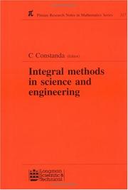 Cover of: Integral Methods in Science and Engineering (Research Notes in Mathematics Series)