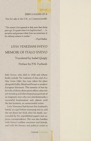 Cover of: Memoir of Italo Svevo