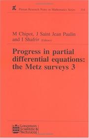Cover of: Progress in Partial Differential Equations: The Metz Surveys 3 (Research Notes in Mathematics Series)