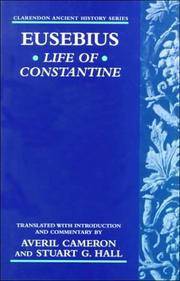 Cover of: Life of Constantine (Clarendon Ancient History Series) by Eusebius of Caesarea