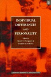 Cover of: Individual differences and personality by edited by Sarah E. Hampson and Andrew M. Colman.