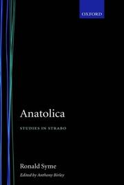 Cover of: Anatolica by Ronald Syme