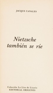 Cover of: Nietzsche también se ríe