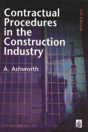 Cover of: Contractual Procedures in the Construction Industry