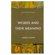 Cover of: Words and their meaning