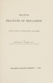 Cover of: Tractate Of education. by John Milton