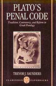Cover of: Plato's Penal Code by Trevor J. Saunders