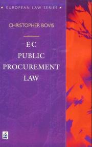 Cover of: EC public procurement law