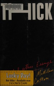 Cover of: Thick and Other Essays