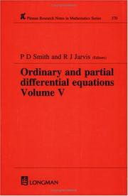 Cover of: Ordinary and Partial Differential Equations,Volume V: Proceedings of the 13th Dundee Conference 1996 (Research Notes in Mathematics Series)