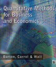 Cover of: Quantitative methods for business and economics