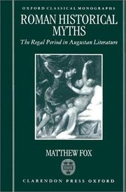 Roman historical myths by Fox, Matthew