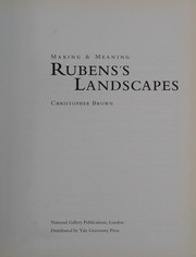 Cover of: Rubens's landscapes by Christopher Brown