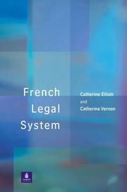 Cover of: French legal system | Catherine Elliott