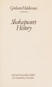 Cover of: Shakespeare's history