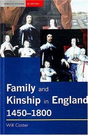 Cover of: Family and kinship in England, 1450-1800