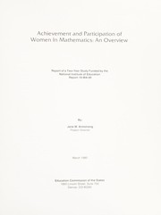 Achievement and participation of women in mathematics by Jane M Armstrong